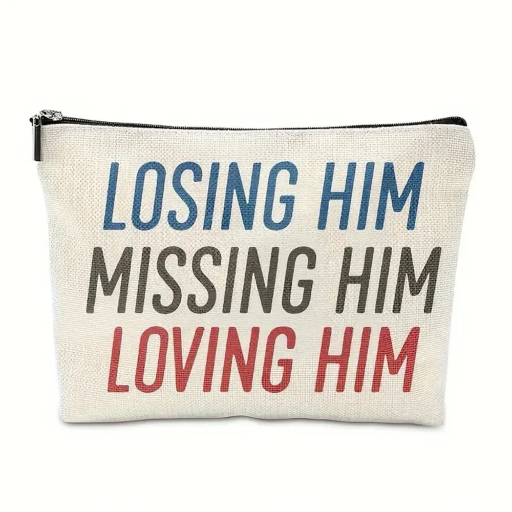 Cosmetic/ Travel Bag with Zipper & Print of Taylor Swift’s Lyrics Song Red NEW